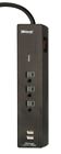 0412507811 Woods Usb Charger Combo Surge Protector Black