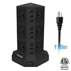0718760671933 Unbranded Tower Power Strip Surge Protector Ac Outlets