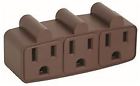 076335044019 Preferred Industries Triple Tap Prong Recptacle Brown