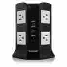 Tsuk016 110v-250v Flepow Safemore 8 Outlet 4usb Charge Ports Surge Protector Power Strip 4000w