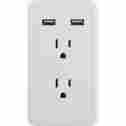 0308784 13464 Ge Wall Tap 2 Usb Ports Outlets Rapid Charging 030878134644