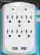 15w45 Masterplug 6 Outlet And 2 Usb Surge Protected White New Free Shipping Space Saver Wall Tap 5015056530994
