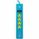 0308784 25117 Ge Uber 4 Outlet Power Strip W 2 Usb Ports Cord Blue Yellow 030878251174