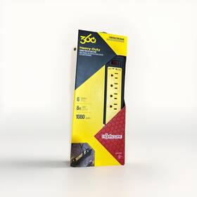 360 856469001696 Heavy Duty Surge Protector Strip With Hexacore Construction