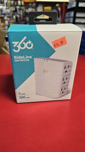 360554-5ca6es-c1 360 Electrical Sideline 6-outlet Surge Wall Tap 360554 1080 Joules New