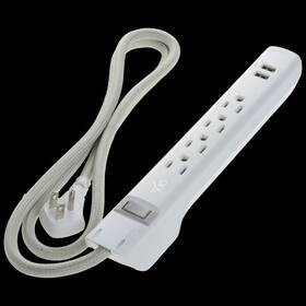 360563-ti-8ca10es 360 Electrical Habitat Braided 4-outlet Surge Strip With Dual 2.4a Usb Ports