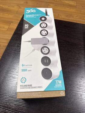 3e0777 360 Electrical Powercurve 77 Surge Protector 1080 Joules 77w Usb Charging