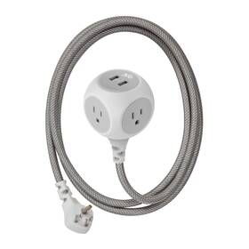 360461-fg 360 Electrical 819124013892 Habitat Braided Extension Cord Titanium 6ft Includes