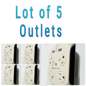 2481426 360 Electrical Llc 36038 Lot Of 5 Brand New 4 Outlet Surge Protector 918 Joules