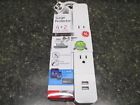 37212 Ge New Outlets Usb Cord Joule Sur Protector White