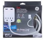 38597 Ge Pro Usb Charging Extension Cord Dual Amp Watt