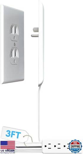 B07s8dz1t5 3m Ultra-thin Outlet Concealer Kit With Flat Extension Cord And Multi Outlets