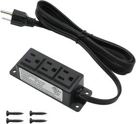 4 Leaf 313026563528 Surface Mounted Power Strip 3 Ac Grounded Outlets Mountable
