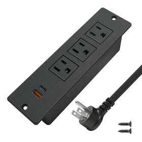 4 Leaf 665878348052 Usb C Conference Recessed Power Strip 20w 3 Outlets 2 Fast Charge Pd