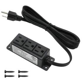 4 Leaf 797805970163 Surface Mounted Power Strip 3 Ac Grounded Outlets Mountable Socke