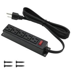 4 Leaf 797805970187 Mountable Power Strip Wall Mount Outlets Screw Down Socket In Des