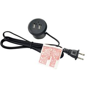 Pt-0004 4 Leaf Desktop Usb Power Grommet Recessed Mount Hub Desk 5 Ft Black