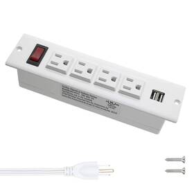 Pt-0021 4 Leaf Recessed Power Strip Socket With Usb Ports Mountable Desk Outlet Deskto