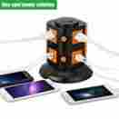 Ush-4u6a-6a 4-port Bestten Smart Power Strip Tower Usb Charger 703194501277