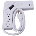 41376 Southwire Surge Protector Usb Charger Cord Corner Desktop 078693413766