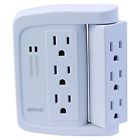 1440 41421 Woods Space Saver Swivel Surge Tap Joules White 078697414219