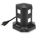 4318055491 Tower Multi Outlet With Usb Charging Station Surge 730440313049