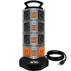 43237-2 Anko Power Strip Tower Surge Protector Electric Charging 696233407091