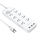 4330215724 Dodocool Surge Protector Power Strip Usb Charging Station With Outlets