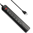 4330942222 Firstbuy Usb Power Strip Surge Protector With Powerport 757440847619