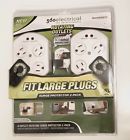 440970 Electrical Pack Outlet White Surge Protector With Rotating Outlets New