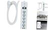 47225 Ge White Outlet Surge Protector Ft Extension Cord Power Strip