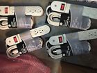 Hep55253 50268 Ge Lot 4x New 55253 Power Strip W 6 Outlets White 9 Cord Nr