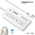 53540 Wifi Smart Power Strips Strip Surge Protector Flat 709112844259