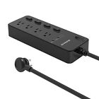 634324696610 Nekteck Power Strip Surge Protector Flat Wall Plug