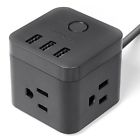 645195310703 Jsver Compact Cube Smart Power Strip With Usb