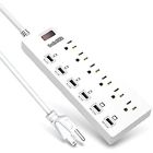5v-2.4a2 653472877573 Surge Protectors 6-outlet Usb
