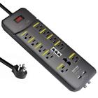 6865792 Bestten Outlet Surge Protector Power Strip Usb Charging Ports