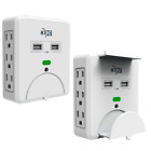 6908923404308 Kmc Wall Mount Surge Protector With Usb Charging