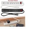 7388 Ptv 6 Outlet Surge Protector With 2 Usb Ports Extra Space Fits Large Adapters New 4781544312748