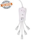 7437357123138 Surge Protector Power Strip White Outlets Consumer Multipurpose