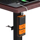 768430914013 Clamp Mount Desktop Power Strip With Usb Port