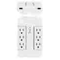 7791301 Globe Electric 6 Outlet 2 Usb Surge Protected Wall Space Plug