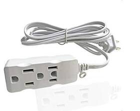 788411763317 Multi Plug Outlet Extender Box 3-outlet Surge Protector Power Strip 0.9m/3ft