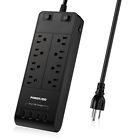 8 Outlet Power Strip 4 Port Usb Charging 763769790567