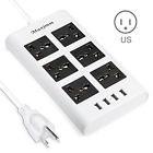 842113146417 Maximm Universal Power Strip With Usb Cable Us