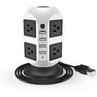 8a4u Pw Wellsenn Power Strip With Usb Outlets Ports 712022406066