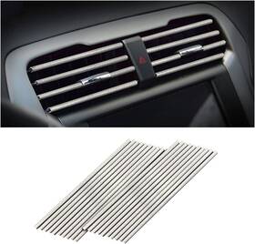 8sanlione 705353870606 20pcs Car Air Conditioner Decoration Strip Auto Vent Outlet Chrome Diy Trim