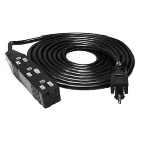 Bacde12025  Aaa No Brand 120 Volt 25 Ft Extension Cord With 3 Outlet Power Strip - 14 Gauge