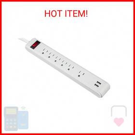 Ap-6s Able Power Ablepower 6 Outlet Strip Surge Protector With 2 Usb 3ft 300j 15a 125v