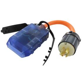 L21-20p Ac Works 705353247804 1.5 Ft. 20 Amp 5-prong Locking Plug To 4 Household Outlets With